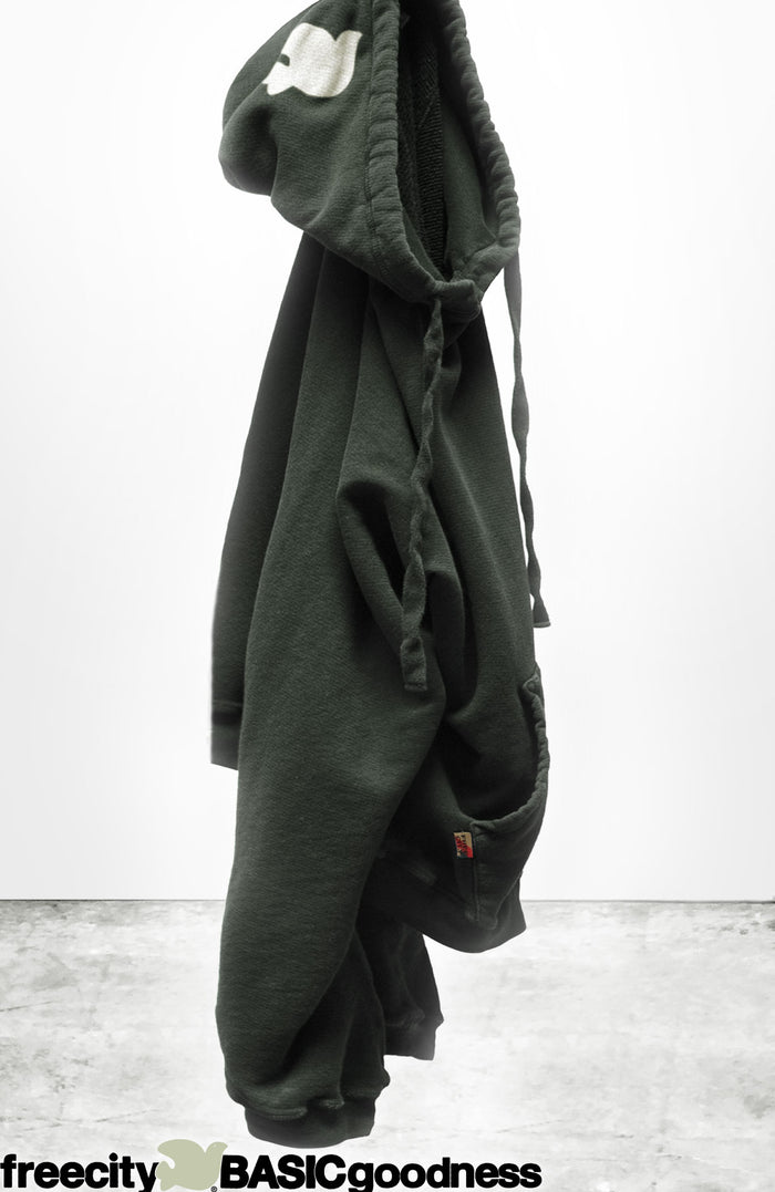 freecity BASICGOODNESS LIGHT TERRY/FLUFF hoodie - tent
