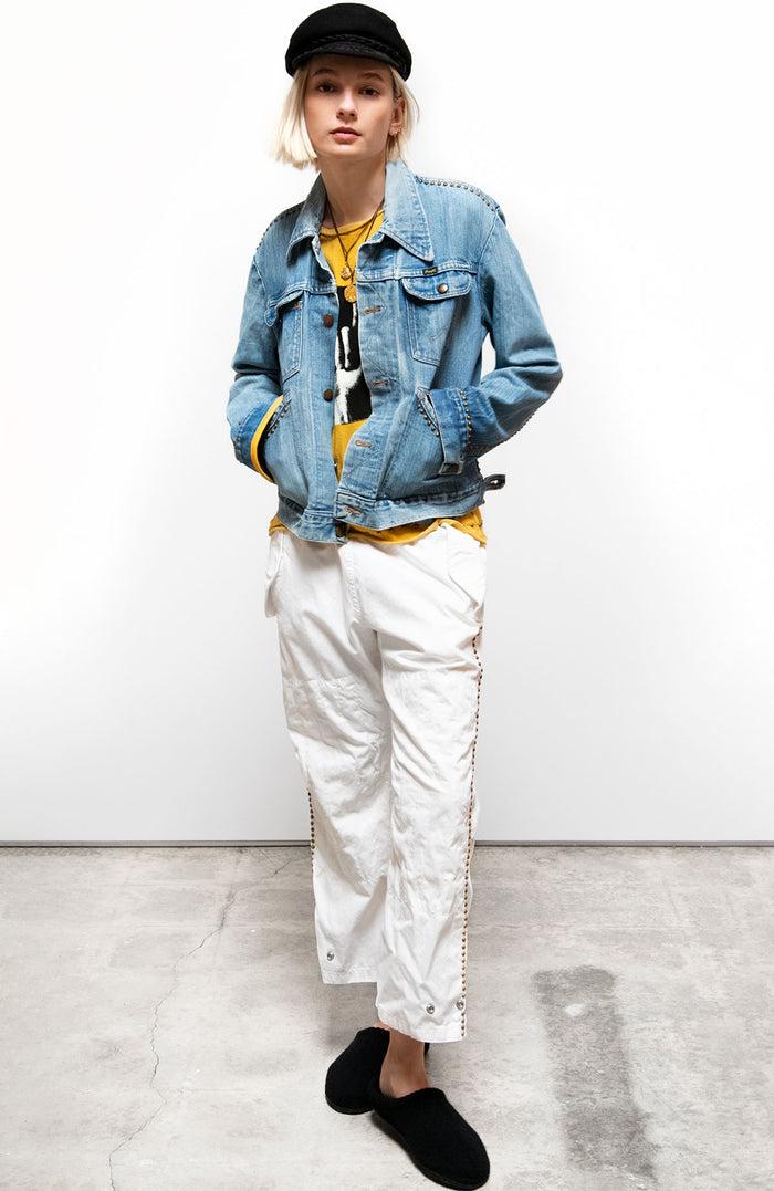 freecity CANYONKID JAPANESE TWILL FLAP/SNAP SUPERVINTAGE HOME/STUD KARATE pant - supervintage white