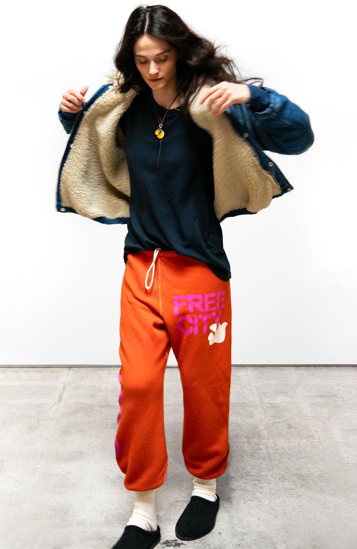 Freecity CIRCA'99 OG LETSGO OLDSCHOOL POLYBLEND/FLUFF Sweat - Orange Machine