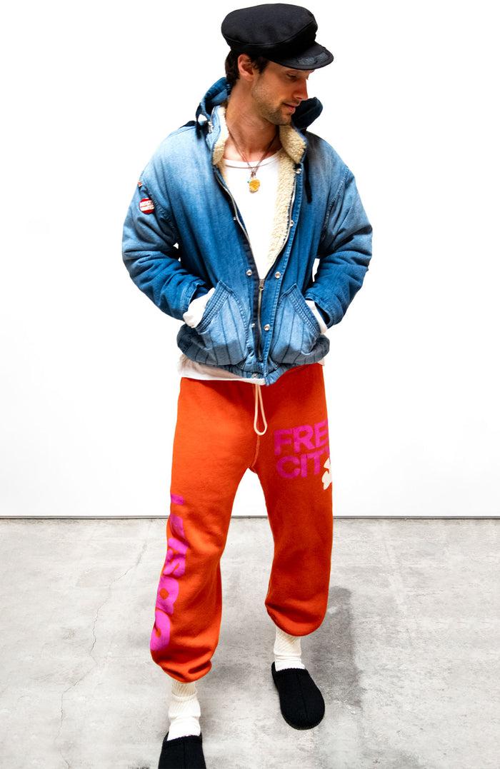 freecity CIRCA'99 OG LETSGO OLDSCHOOL POLYBLEND/FLUFF sweat - orange machine