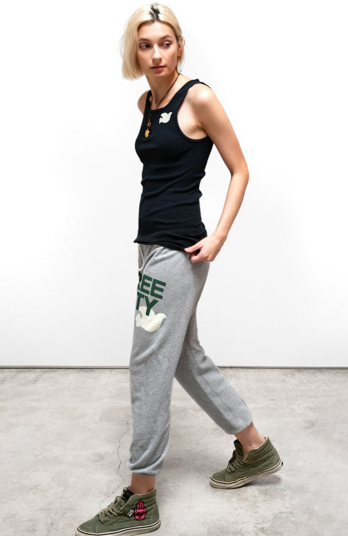 freecity FREECITY HEATHER sweatpant - heather army