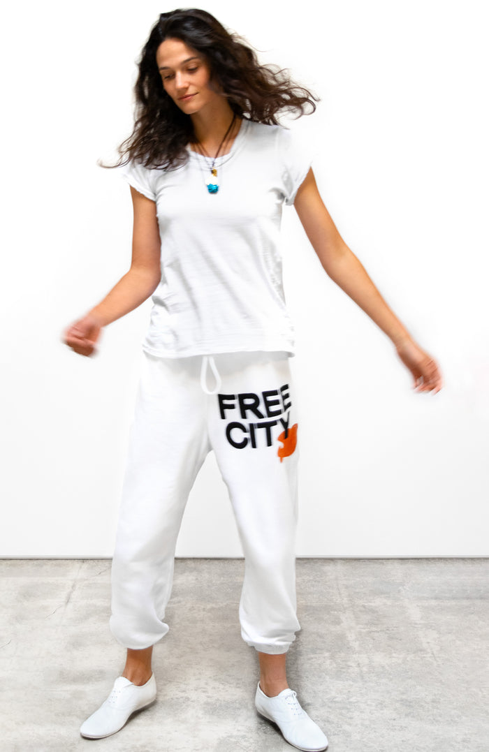 freecity FREECITY sweatpant - chalk orange