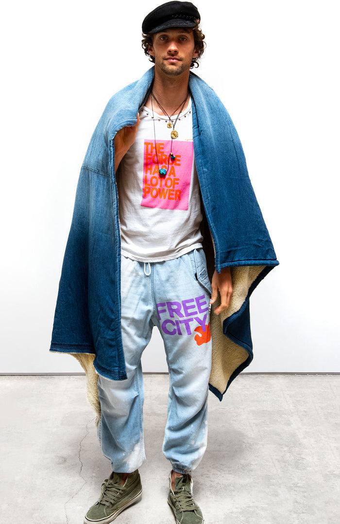 Freecity FREECITY X COMMUNE INDIGO SHERPA-BEAR BLANKET