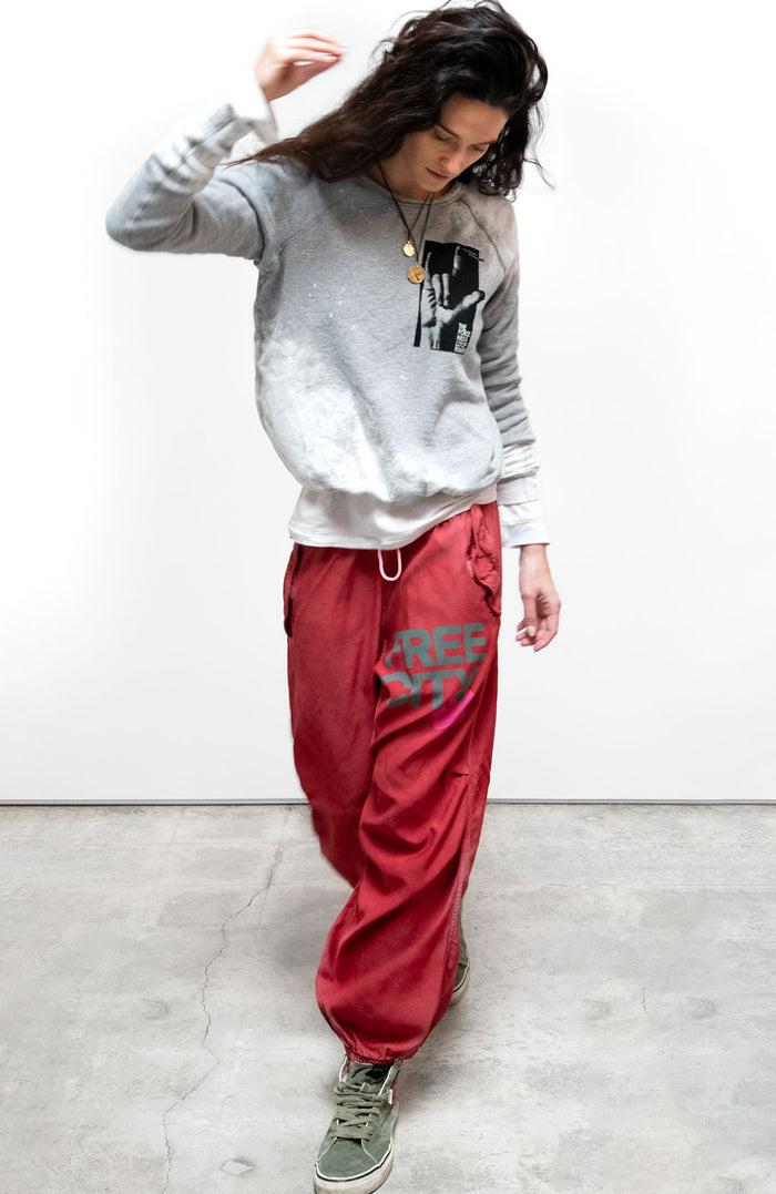 freecity HOMAGE GARAGEPRINT ILOVEYOU HEATHER BLEACHOUT raglan - heather bleachout