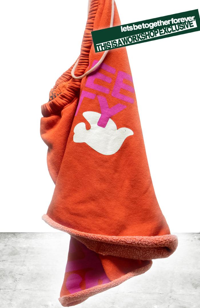 freecity "WORKSHOP EXCLUSIVE" CIRCA'99 OLDSCHOOL POLYBLEND/FLUFF OG LETSGO CUTOFFS - orange machine