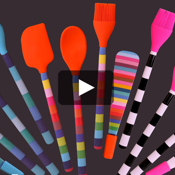 French Bull B&W Stripe Silicone Brush Silicone Brush