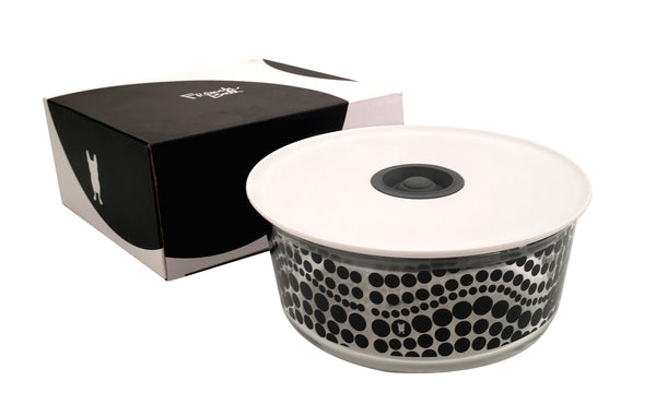 french bull Bindi B&W 27oz Glass Storage Storage Container Set