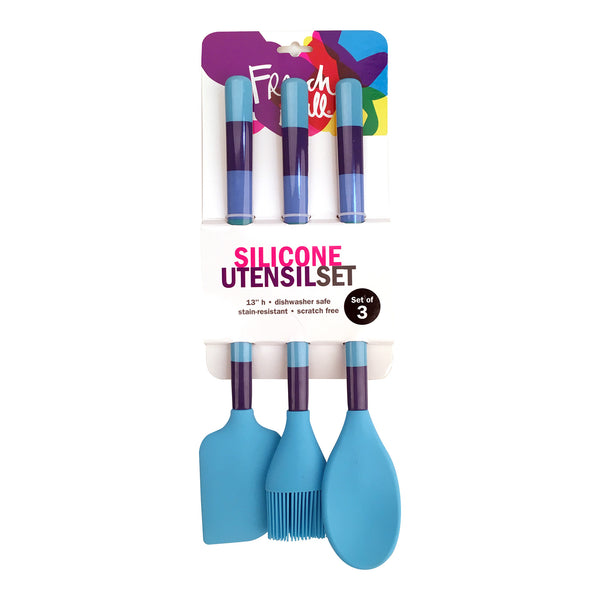 French Bull Blue Ocean Stripe Silicone Utensil Set Silicone Utensil Set