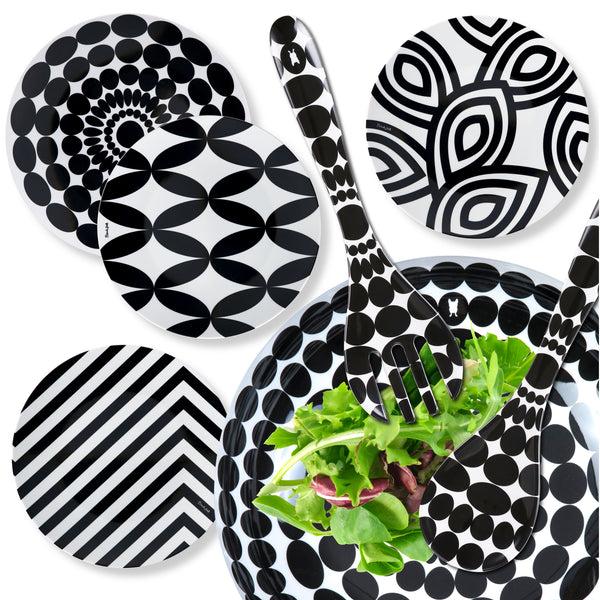 French Bull B&W 9" Plate Set Salad Plate