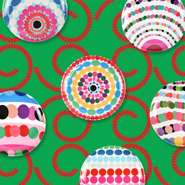 French Bull Bauble 6" Plate Set Appetizer Plate