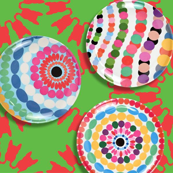 French Bull Bauble 6" Plate Set Appetizer Plate