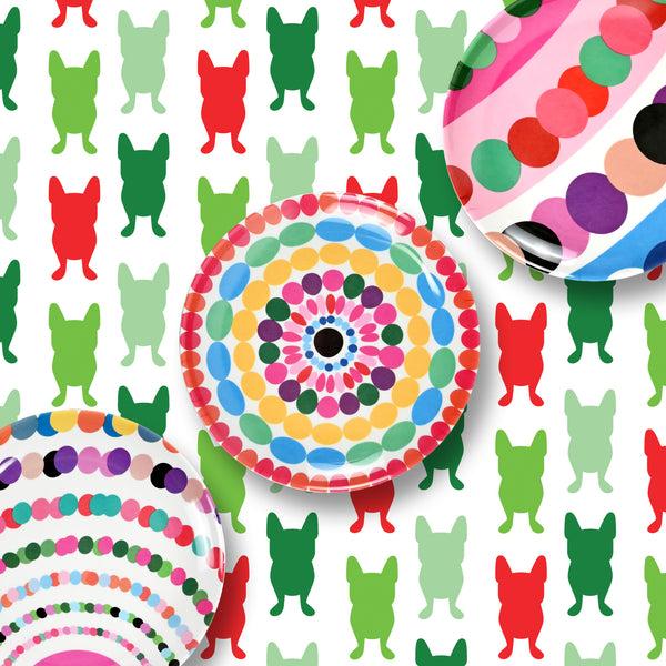 French Bull Bauble 6" Plate Set Appetizer Plate