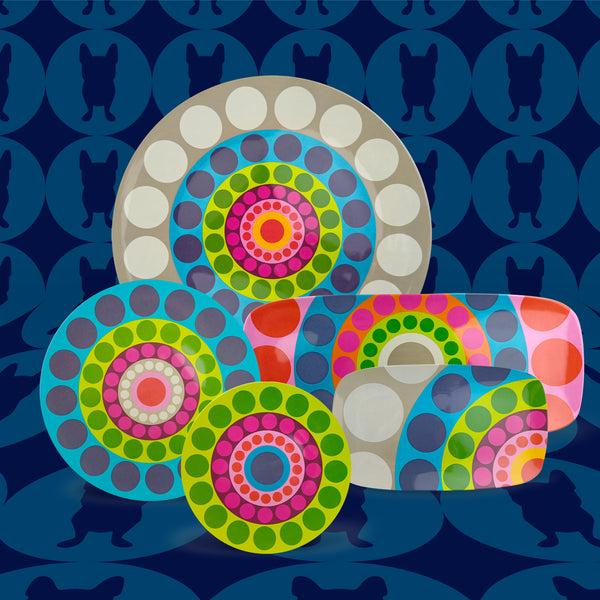 French Bull Dial Plate & Platter Set Collection