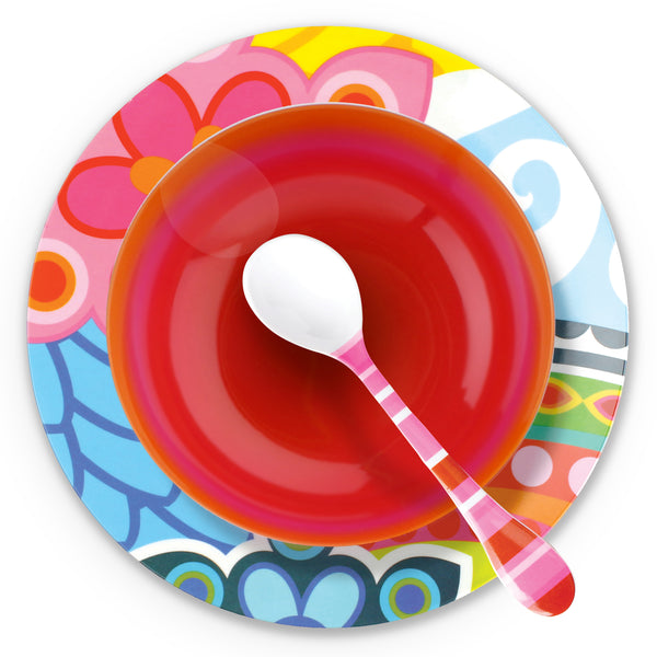 French Bull Pink Ombre 8" Large Bowl Bowl