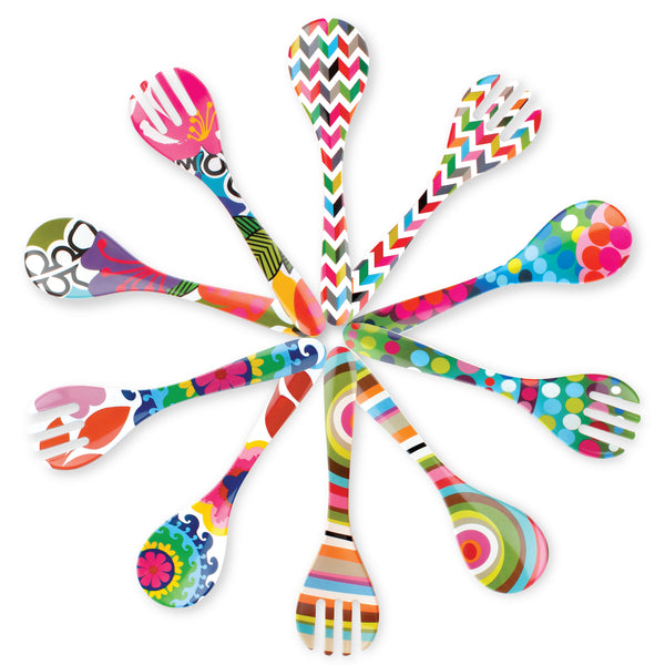 French Bull Ring 13" Server Set Salad Servers