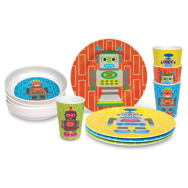 French Bull Robot Kids Plate Set Kids Plate Set