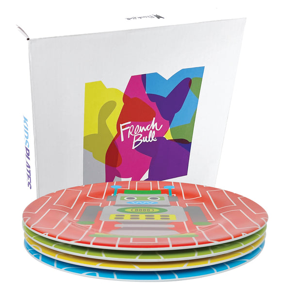 French Bull Robot Kids Plate Set Kids Plate Set