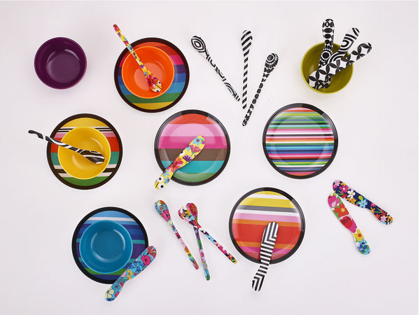 French Bull Garden Floral 7" Dessert Spoon Set Dessert Spoon