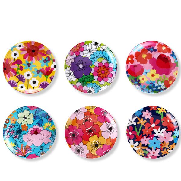 french bull Garden Florals 6" Plate Set Appetizer Plate