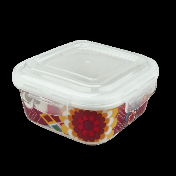 french bull Mosaic 9.1oz Square Porcelain Food Storage Container Discontinued
