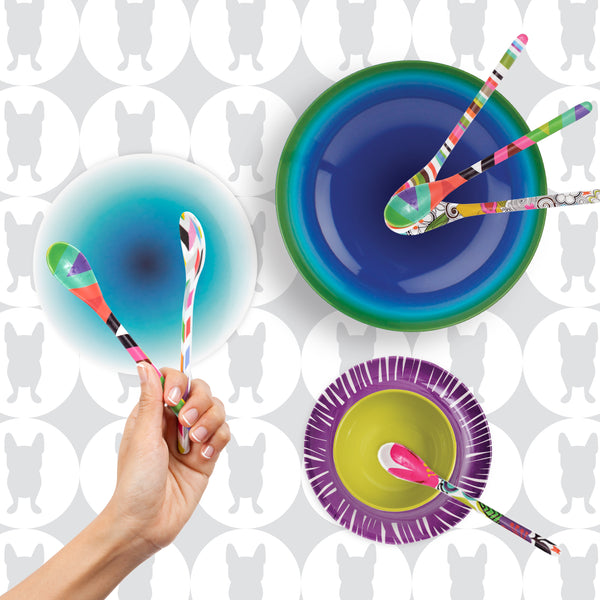 French Bull Multi 7" Dessert Spoon Set Dessert Spoon