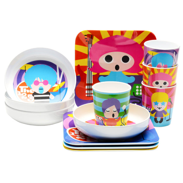 French Bull Rock Stars Kids Plate Set Square Plate Set
