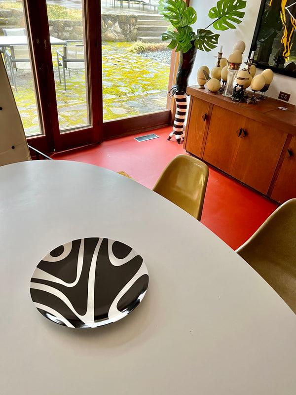 French Bull Zee B&W 15.5" Round Platter Round Platter