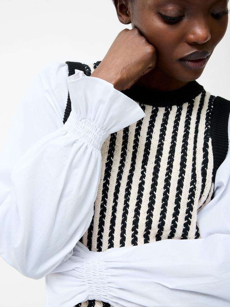 french connection 2-In-1 Tank Shirt Black/Classic Cream