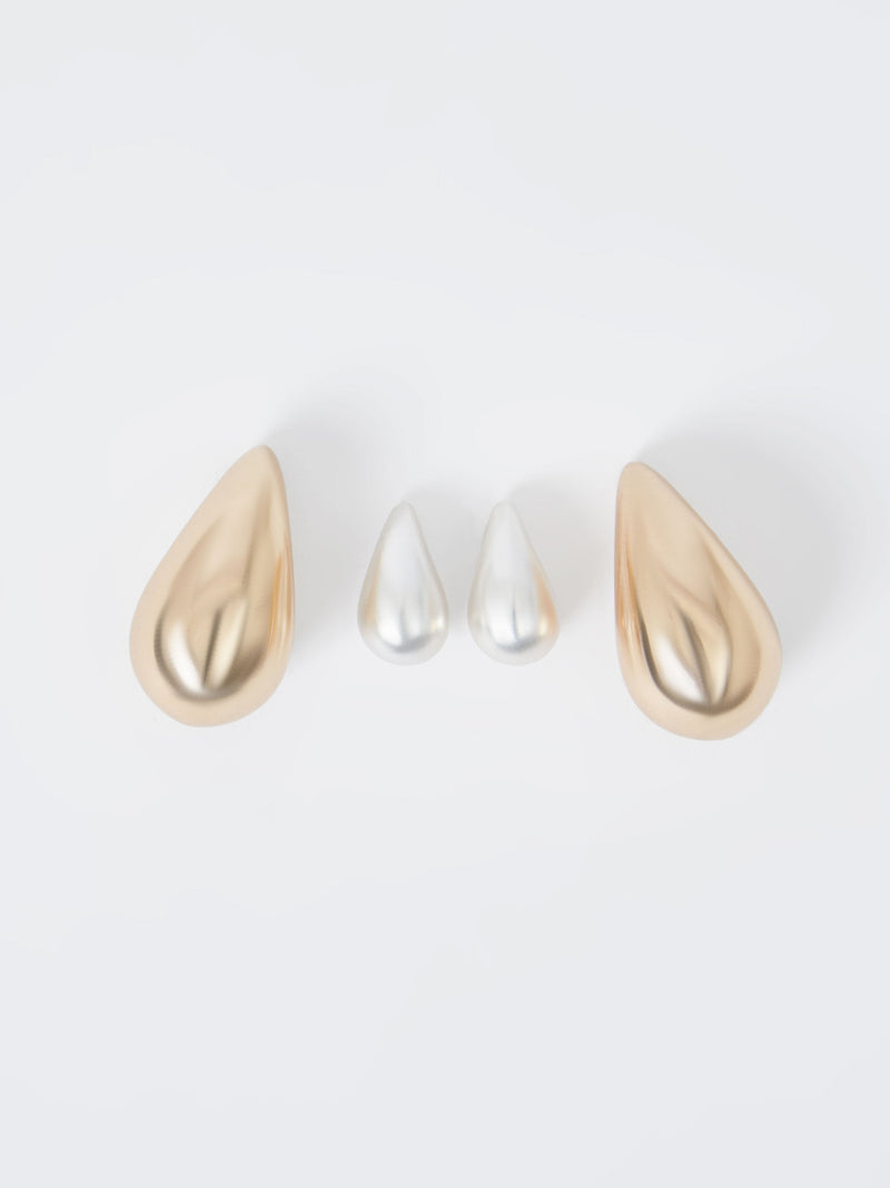 french connection 2 Pack Teardrop Stud Earrings Silver/Gold