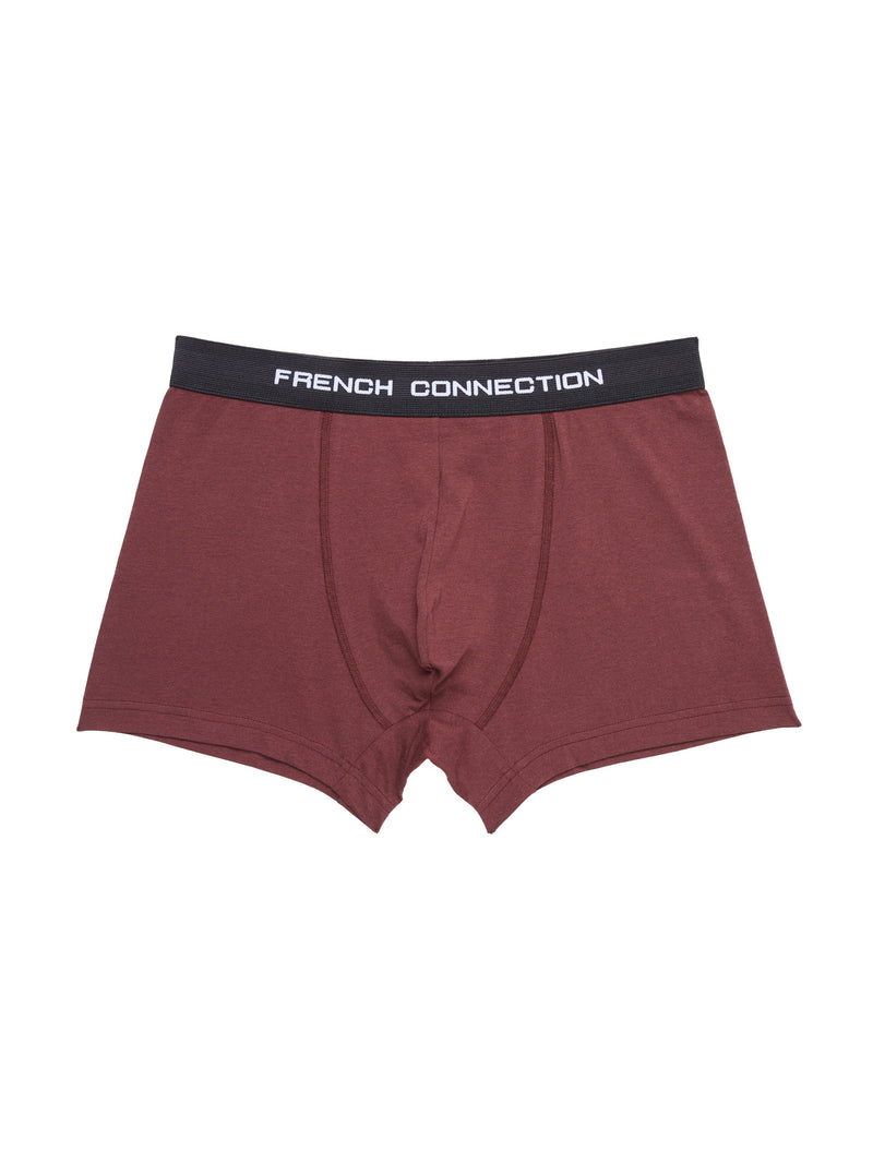 French Connection 3 Pack French Connection Boxers Burgundy/Black/Grey