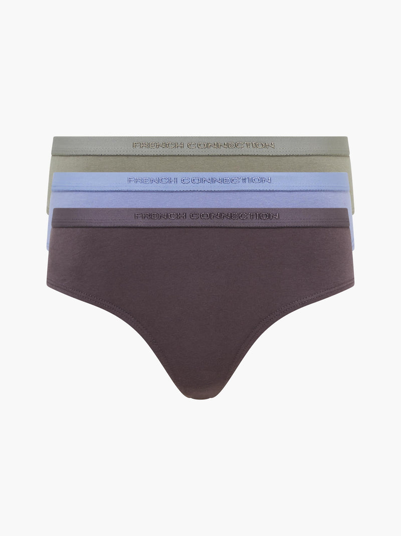 french connection 3 Pack French Connection Thongs Blue Tempest/Grey Excalibor/Shadow Mint