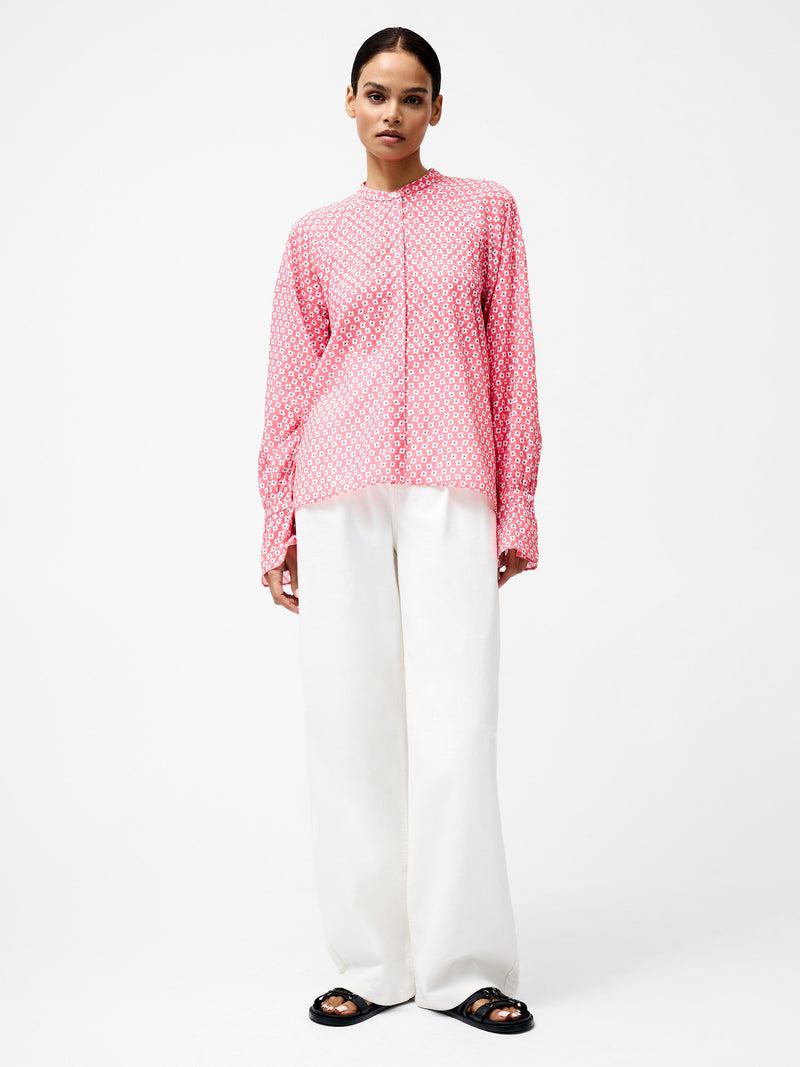 French Connection Abilene Fil Coupe Shirt Raspberry Pink