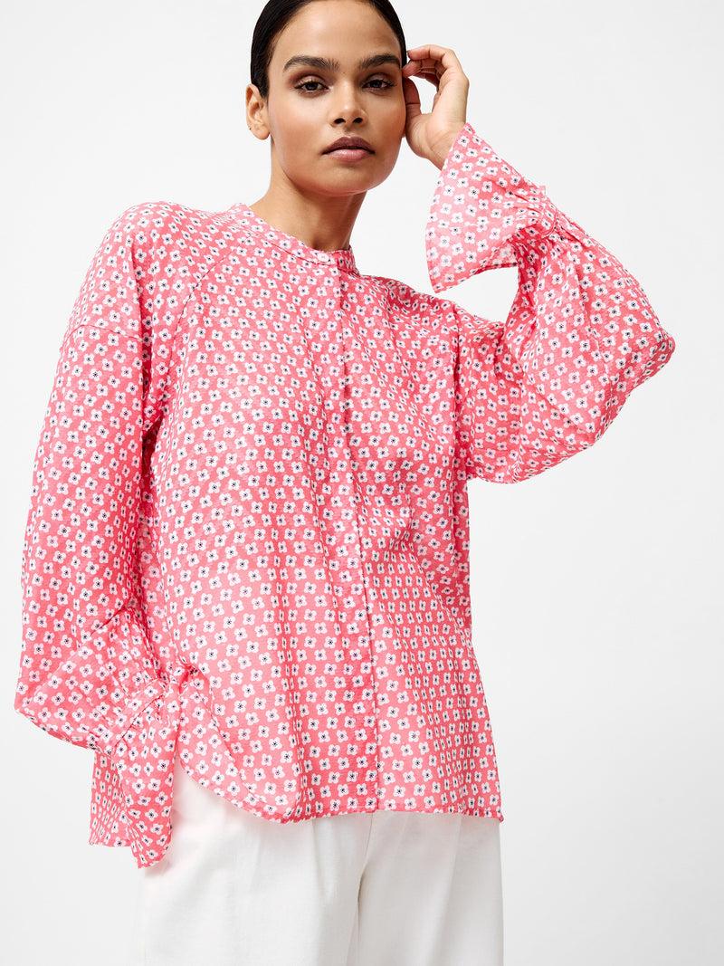 French Connection Abilene Fil Coupe Shirt Raspberry Pink