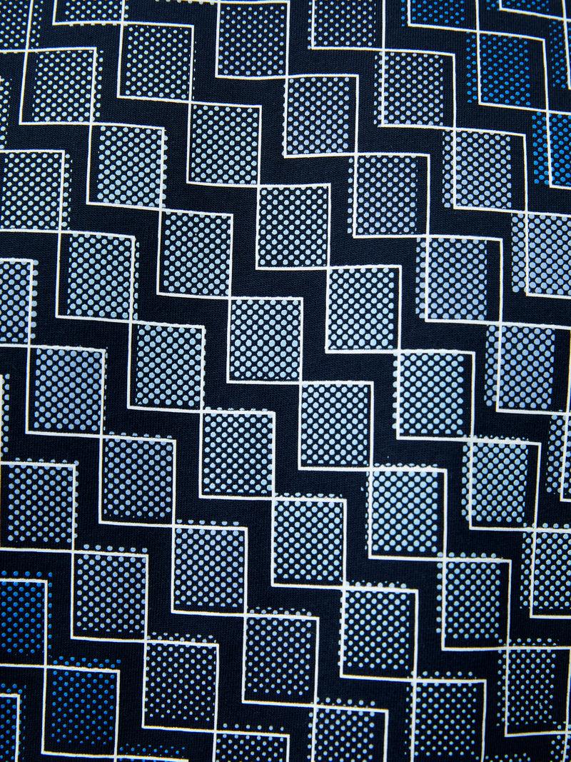 French Connection Abstract Steps Organic Graphic T-Shirt Marine