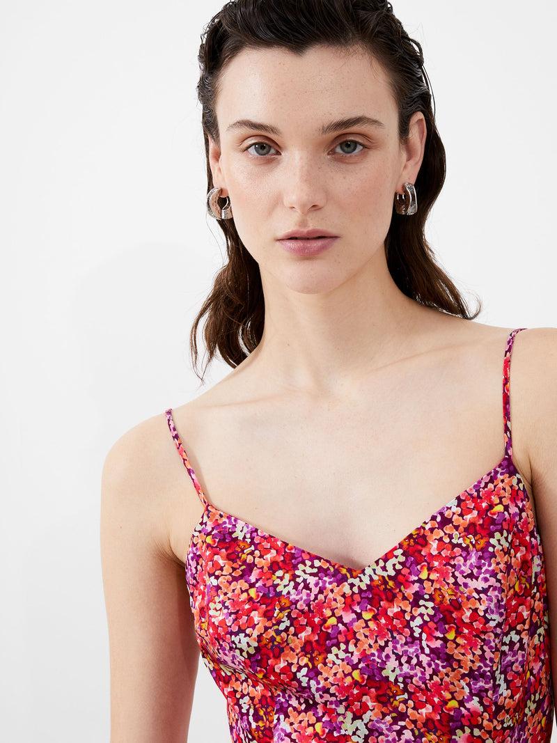 French Connection Andrea Ennis Eco Satin Slip Mini Dress Azalea