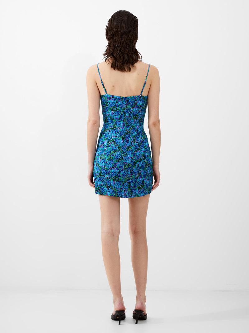 French Connection Andrea Ennis Eco Satin Slip Mini Dress Cloisonne