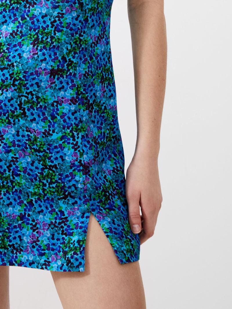 French Connection Andrea Ennis Eco Satin Slip Mini Dress Cloisonne