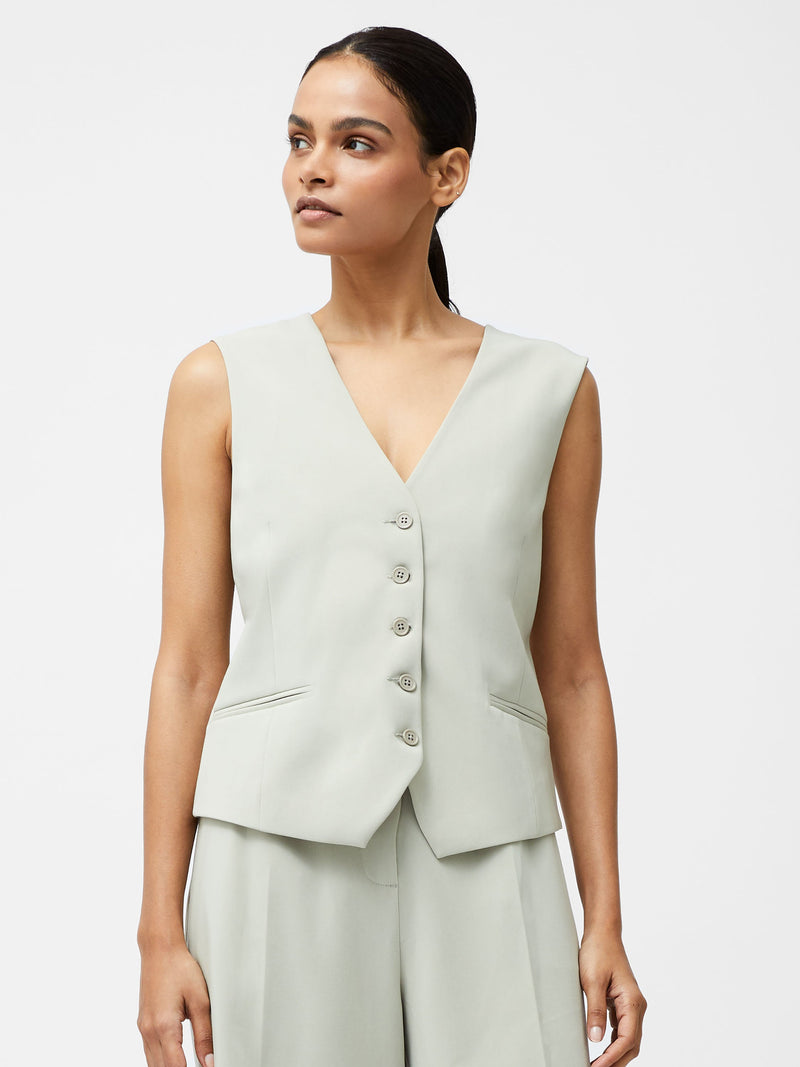 french connection Angie Tailored Waistcoat Pistachio Green