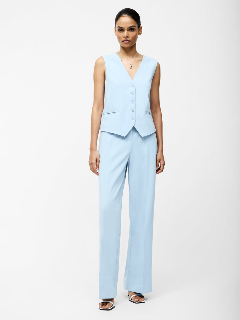 French Connection Angie Tailored Waistcoat Sky Blue