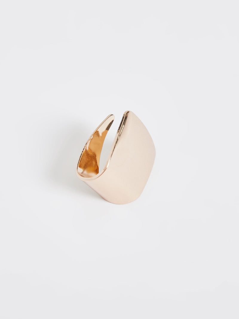 French Connection Architectural Square Stud Earrings Gold