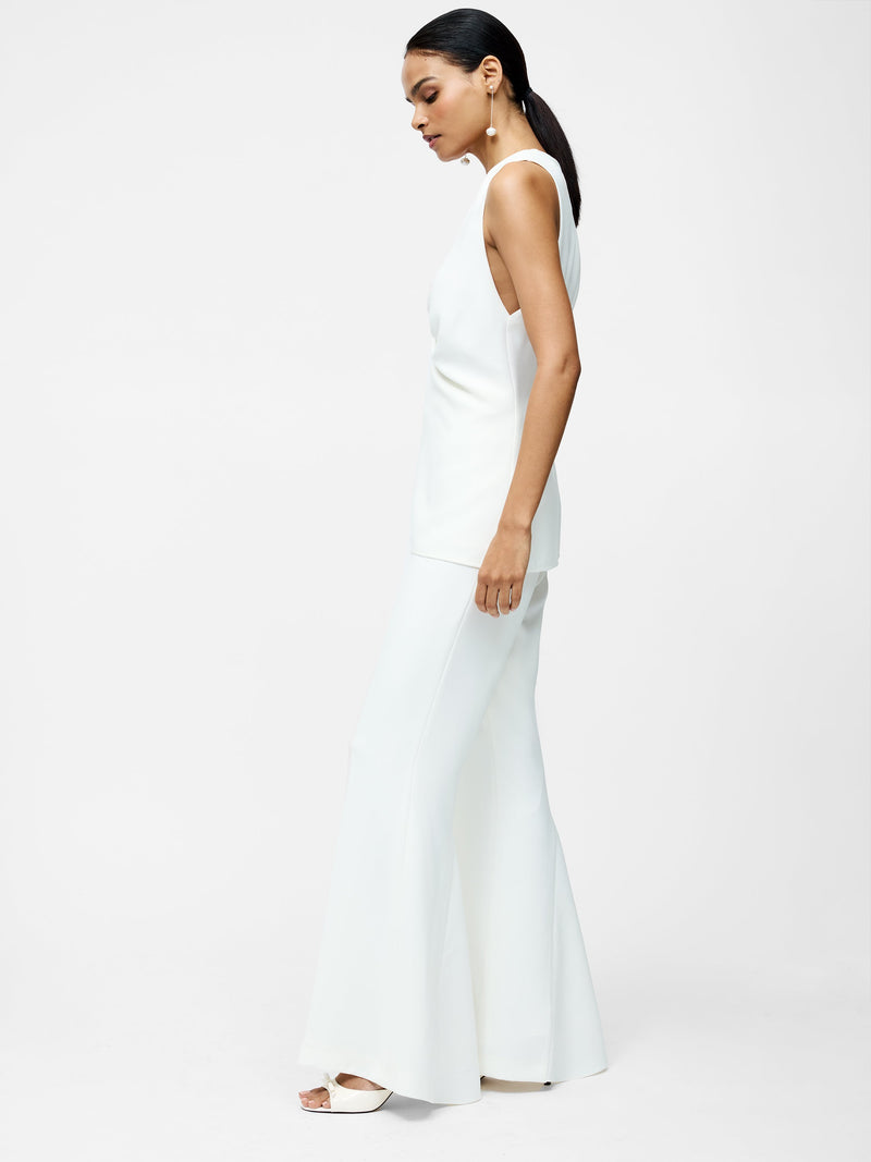 French Connection Arlette Flared Leg Trousers Summer White