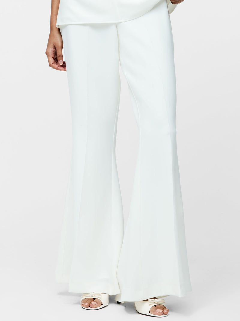 French Connection Arlette Flared Leg Trousers Summer White