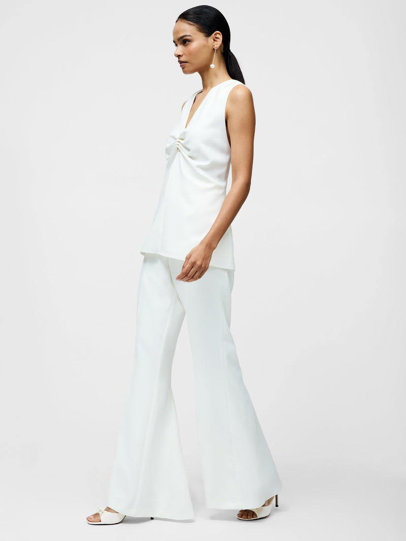 French Connection Arlette Sleeveless V Neck Top Summer White