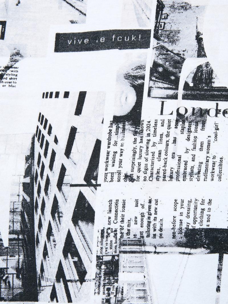 French Connection Atlantis Dori Short Sleeve T-Shirt Black/White