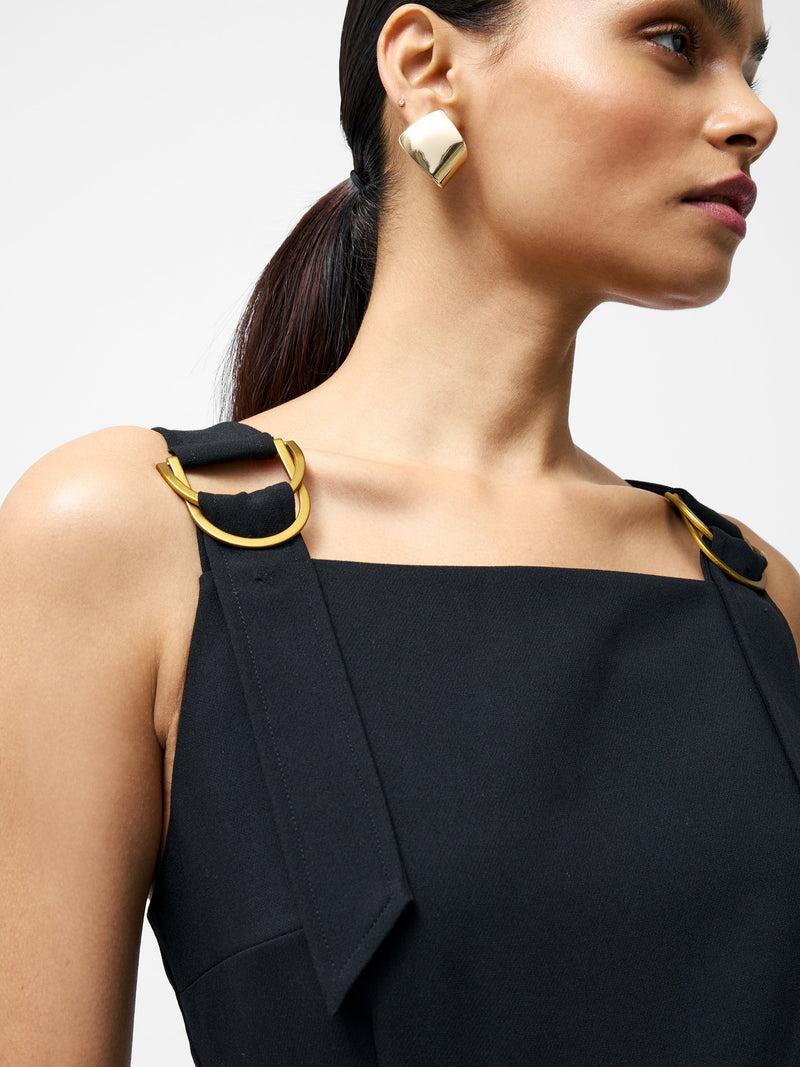 French Connection Azra Eden Mix Wide Leg Jumpsuit Black