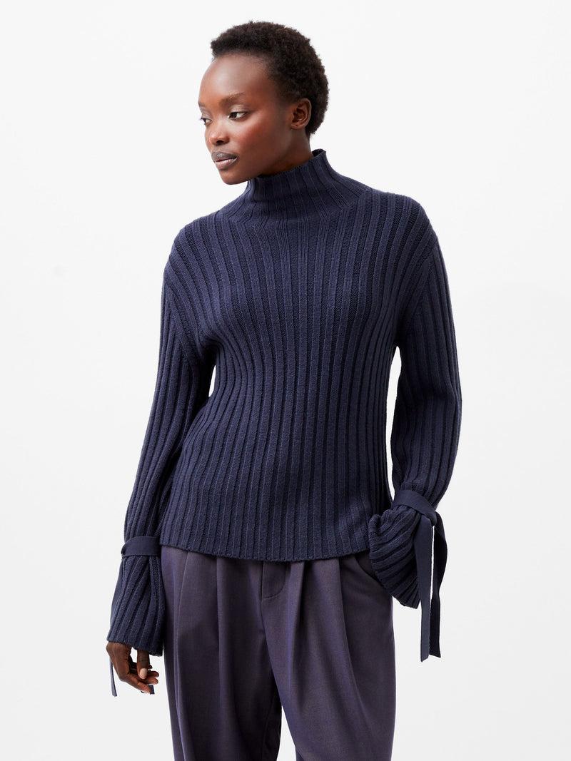 french connection Babysoft Tie Sleeve Jumper Marine