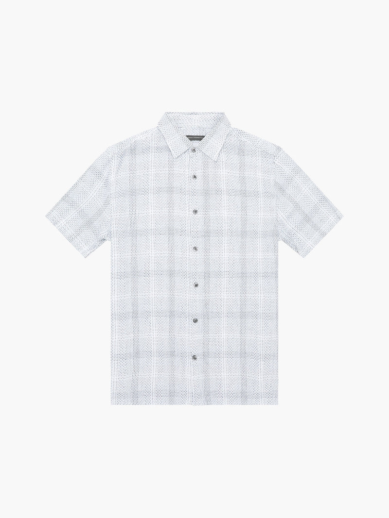 french connection Barrow Dobby Short Sleeve Shirt Blue