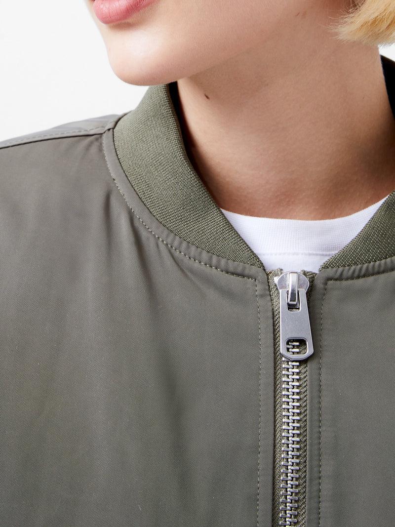French Connection Behati Bomber Jacket Dusted Khaki