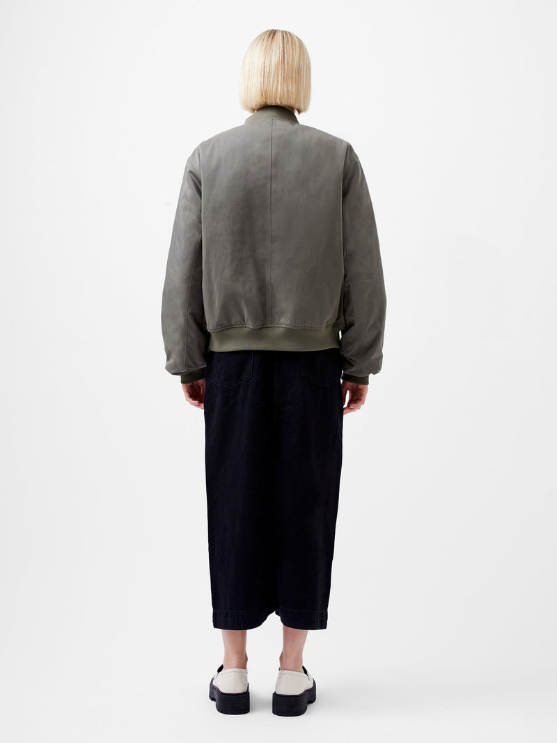 French Connection Behati Bomber Jacket Dusted Khaki