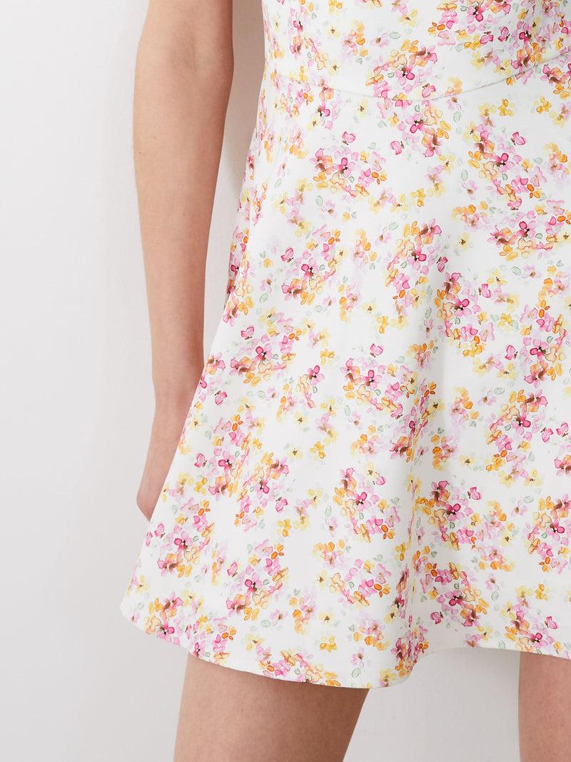 French Connection Benedetta Whisper Mini Dress Summer White/Apricot